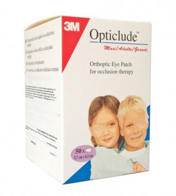 Повязка Opticlude глазная клеящаяся детская при косоглазии и амблиопии, бежевая, 5.7×8.2см, 50шт, 1539 Maxi 50