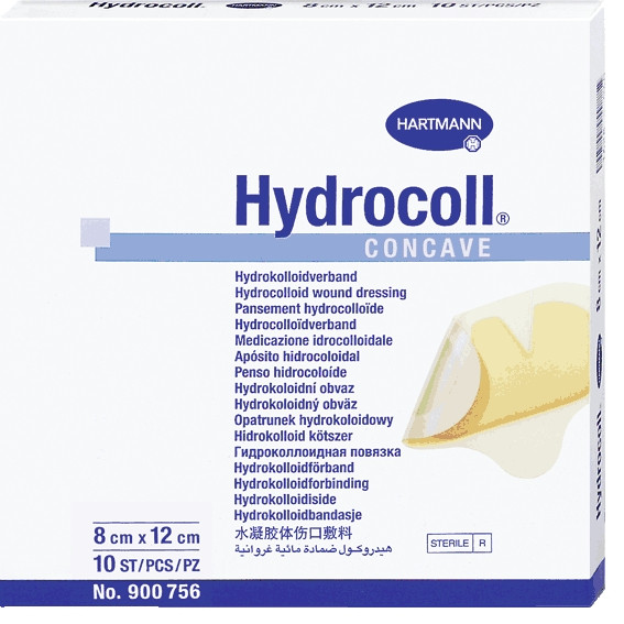 Повязка Hydrocoll concave (Гидроколл конкав) на пятку или локоть гидроколлоидная самоклеящаяся 8х12см, 900756