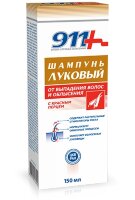 Шампунь против выпадения волос и облысения 911 луковый с красным перцем, укрепляет, восстанавливает, 150мл