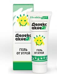 Гель для лица Делекс-акне, способствуют устранению угрей или прыщей, препятствуют увеличению воспаления, туба, 30 мл.