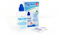 Набор Долфин для промывания носа взрослых при ренитах, флакон 240мл и средство для промывания 10шт