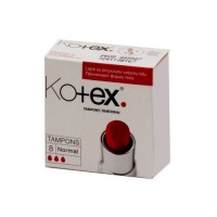 Тампоны женские Котекс / Kotex Нормал, для умеренных и обильных выделений, защищает от протекания, 8 шт