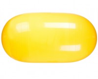 Мяч гимнастический Vega-609 вытянутой формы гладкий с насосом в комплекте, размер 55х100см, желтый
