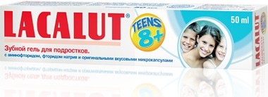 Паста зубная детская Лакалют / Lacalut teens с 8 лет, прозрачная, защищает от кариеса и воспаления десен 50мл