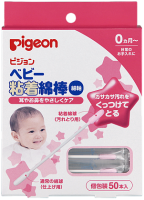 Палочки ватные Pigeon с липкой поверхностью, быстро и легко очищают любые загрязнения, гигиеническая упаковка, 50 шт.