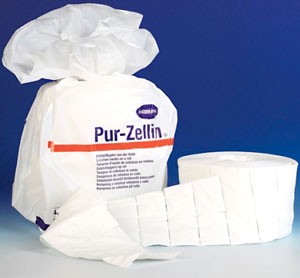 Тампоны-подушечки Pur-zellin steril (Пур-Целлин стерильные) из крепированной бумаги, 4х5 см, 1х500 шт, 143253