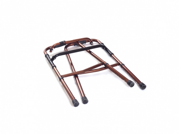 Ходунки шагающие Ortonica XS 303 складные с бронзовым анодированным покрытием, резиновыми опорами и регулируемой высотой