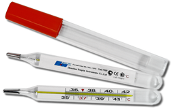 Термометр медицинский максимальный стеклянный ртутный ИМПЭКС-МЕД пластиковый футляр