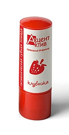 АКЦЕНТ-АКТИВ Помада гигиеническая от обветривания с UV -фильтром клубника 4г
