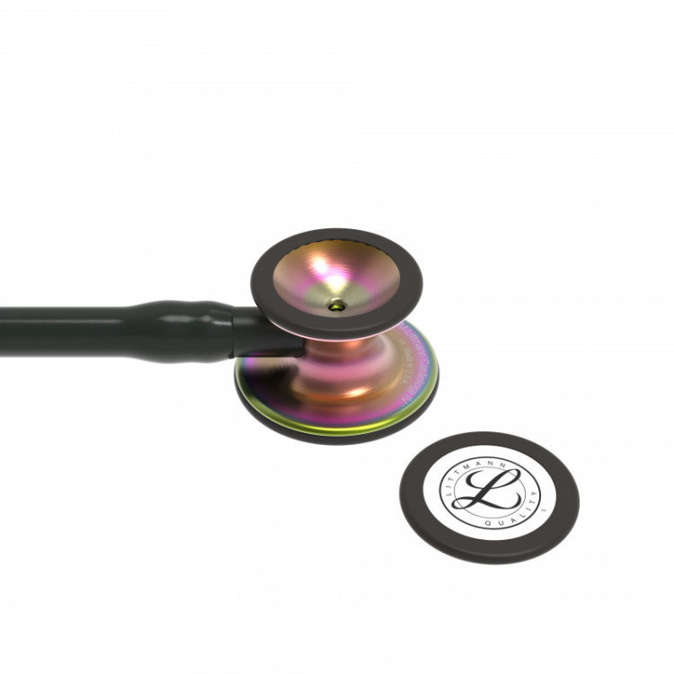 Стетоскоп Littmann Cardiology IV с черной трубкой, длиной 69 см, акустическая головка радужная, 6165
