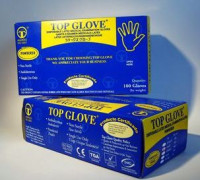 Перчатки смотровые Топ глов / Top Glove high risk нестерильные, повышенной прочности, неопудренные, L, 50шт