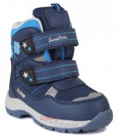Ботинки ортопедические Сурсил-Орто для мальчиков зимние с подкладкой из шерсти жестким задником и липучкой, синие, А45-117