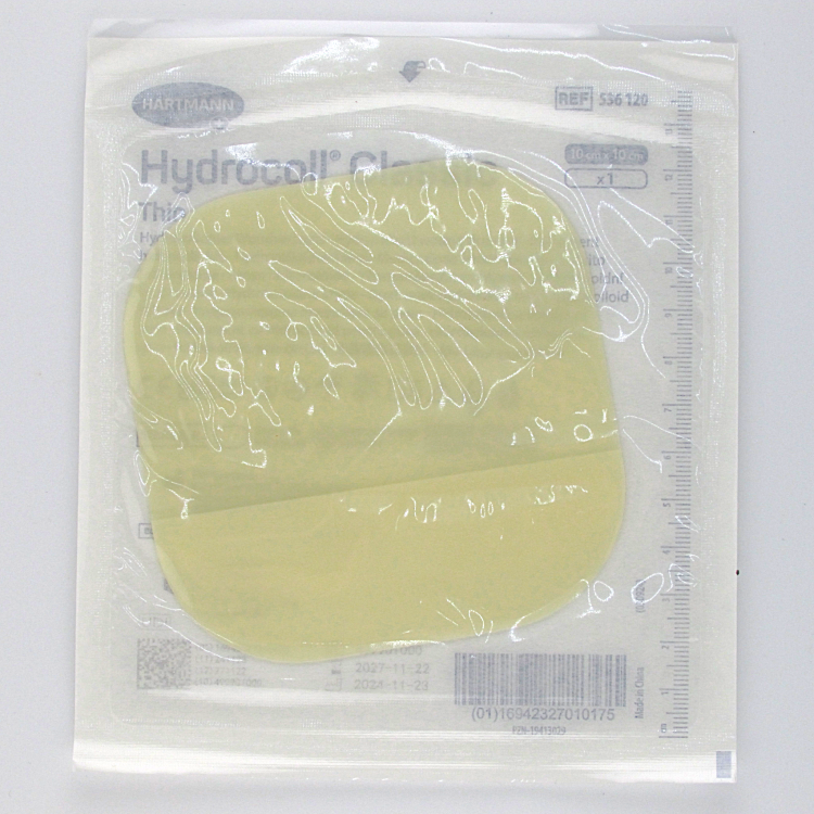 Повязка Hydrocoll thin (Гидроколл тин) гидроколлоидная самофиксирующаяся тонкая для заживления ран 10х10см, 900758 (536120)