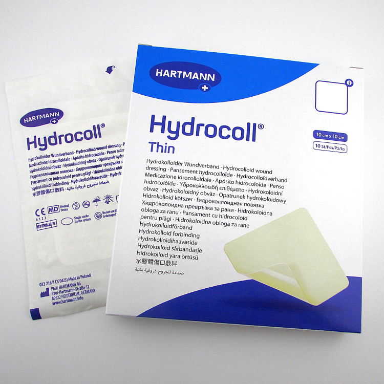 Повязка Гидроколл тин (Hydrocoll thin) 10х10см, гидроколлоидная самофиксирующаяся тонкая для заживления ран, 900758 (900942)