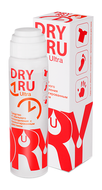 Средство Dry Ru Ultra / Драй Ру Ультра от обилного потоотделения, длительное действие, универсальное, 50 мл