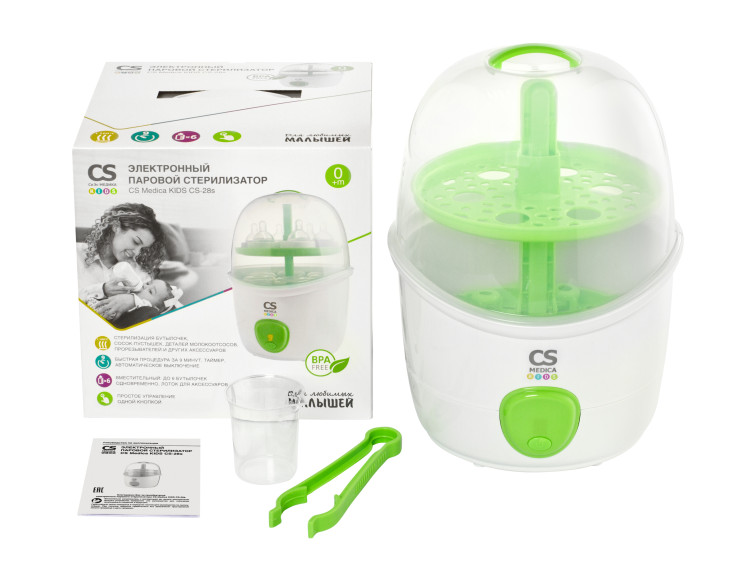 Стерилизатор CsSmedica Kids CS 28s Электронный паровой для предметов кормления ребенка