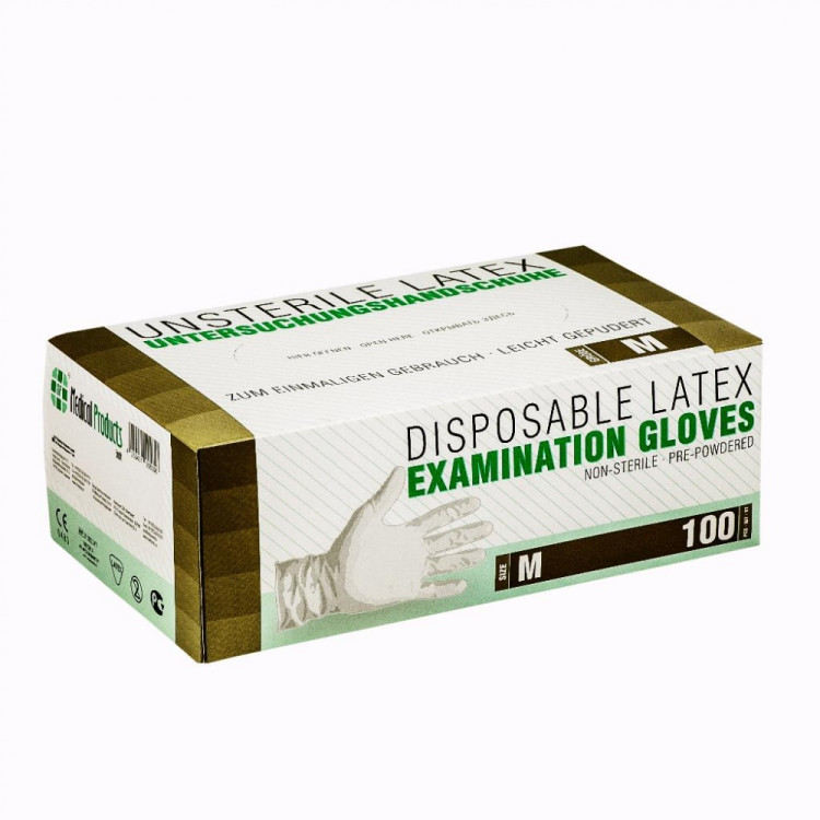 Перчатки SF латексные диагностические опудренные SF, размер S, 100шт  Перчатки SF латексные диагностические опудренные SF, размер S, 100шт
