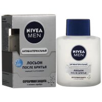 Лосьон после бритья Нивея мэн / Nivea men антибактериальный, серебряная защита, увлажняет, питает, 100 мл