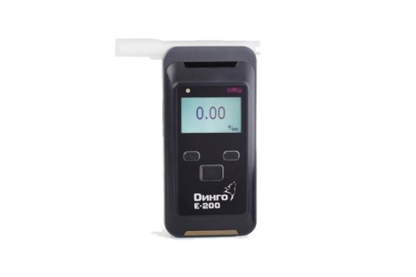 Алкотестер Динго Е-200 для выявления алкоголя в крови с счетчиком тестов, 33х64х133мм
