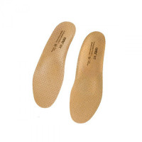 Стельки ортопедические Orto Fit  на тонком жестком каркасе при продольном плоскостопии, натуральная кожа