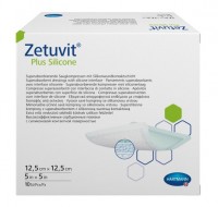 Повязка абсорбирующая Zetuvit Plus Silicone (Цетувит Плюс Силикон) со слоем из силикона, стерильная, 10х20см, 413830