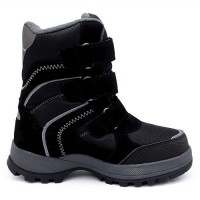 Ботинки ортопедические Сурсил-Орто для мальчиков зимние с подкладкой из шерсти жестким задником и липучкой, черные, А45-123