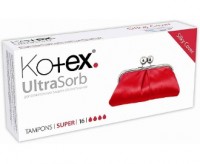Тампоны женские Контекс / Kotex Супер, для обильных выделений, защищает от протекания, впитывающий слой, 16шт