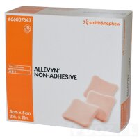 Повязка губчатая Allevyn Non Adhesive с антибактериальным действием, не прилипает к ране, 5х5см, 10шт, 66007643