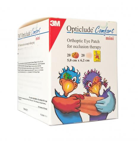 Повязка Opticlude Comfort глазная, клеящаяся, для у детей косоглазия и амблиопии, 5,0 × 6,0 см, 40 шт, 1643VMini