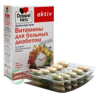Комплекс витаминов Доппельгерц актив витамины для больных диабетом / Doppel herz, общеукрепляющей, 30 шт в уп