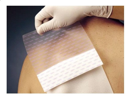 Повязка Мепилекс Трансфер (Mepilex transfer) губчатая отводящая экссудат с силиконовым покрытием 15х20см, 5шт, 294800