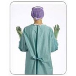 Халат хирургический BARRIER Классик со стандартной защитой, на завязках сзади, 1 полотенце, р. L, 22 шт/уп, 640102