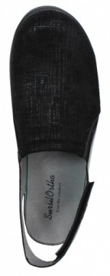 Босоножки Сурсил-Орто женские ортопедические профилактические кожаные с ортопедической стелькой, черные, 170408