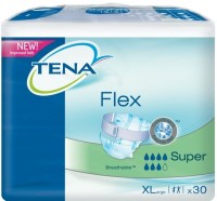 Подгузники для взрослых Tena Flex Super, размер XL, впитываемость 7 капель, 30шт