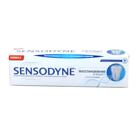 Паста зубная для чувствительных зубов Сенсодин / Sensodyne, восстанавливает, защищает эмаль, объем 75 мл