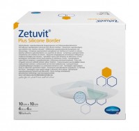 Zetuvit® Plus Silicone Border/Цетувит Плюс Силикон Бордер 10х10 см, 10 шт./уп.