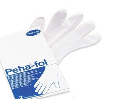 Перчатки Peha fol из полиэтилена для работ с дезинфекционными и чистящими средствами, мужские, 100шт, 999521