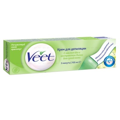 Крем для депиляции Veet / Вит для сухой кожи, растворяет волоски, замедляет рост, не раздражает кожу, 100мл