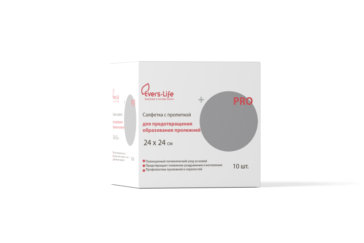 Салфетка Evers Life (Эверс Лайф) для профилактики пролежней, 24х24см, 50шт, 01-15-0-10