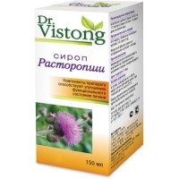 Комплекс витаминов Сироп Расторопши Dr. Vistong, способствует эффективному восстановлению клеток печени, БАД, 150 мл.