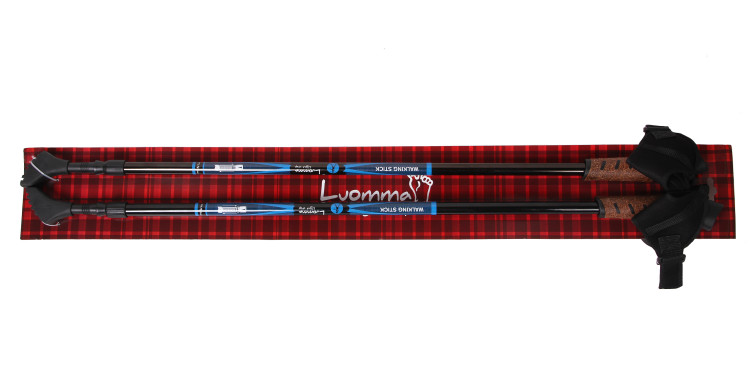Палки для скандинавской ходьбы Luomma Si-01C из сплава алюминия и карбоном с двухсекционными телескопическими ручками