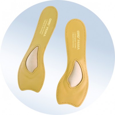 Стельки ортопедические Orto Prima (Орто Прима) укороченные для открытой летней обуви на каблуке от 5см