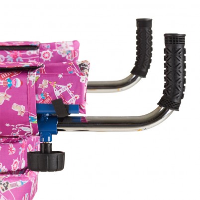 Ходунки-роллаторы Armed FS201 для детей с ДЦП на 2-х колесах с плечевыми ремнями и фиксаторами ног, с тормозами