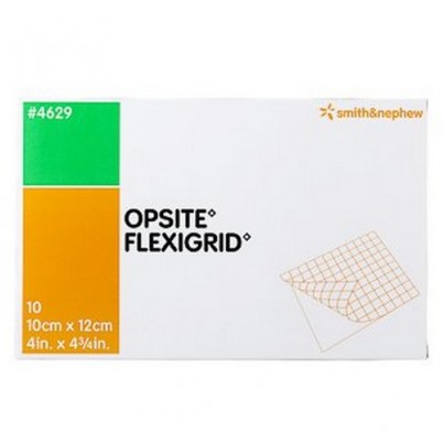 Повязка послеоперационная Opsite Flexigrid пленочная прозрачная, для защиты ран и фиксации повязок, 10х12см, 10шт, 4629