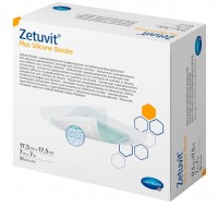 Zetuvit® Plus Silicone Border/Цетувит Плюс Силикон Бордер 17,5х17,5 см, 10 шт./уп.