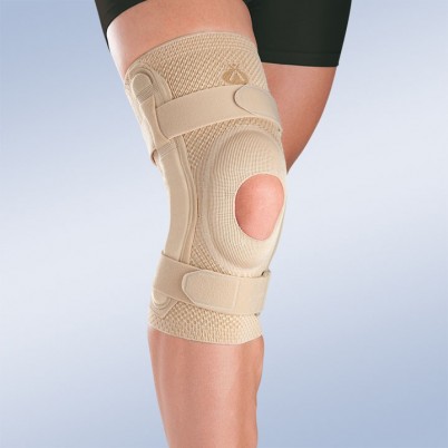 Бандаж на коленный сустав Orliman с кольцевидной силиконовой вставкой и боковыми шинами, 8107 (9107)