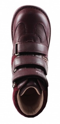 Ботинки Сурсил-Орто для девочек демисезонные кожаные для стабилизации всех видов плоскостопия фиолетовые, 23-258