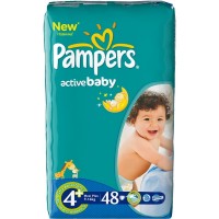 Подгузники Pampers Active Baby Maxi Plus (9-16 кг) 48шт