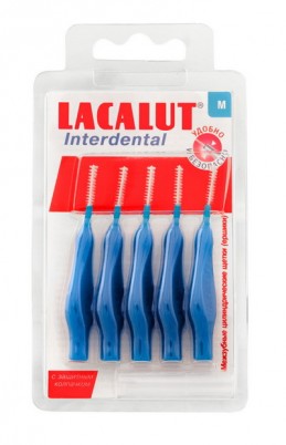 Ершики интердентальные Lacalut / Лакалют, для очищения межзубных промежутков, с защитным колпачком, размер M