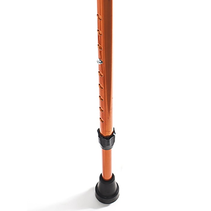 Костыль с опорой под локоть Kowsky 22KL-Standart Vario Line Anatomic-Softgrip, цвет ручки черный,трубы оранжевый, левый